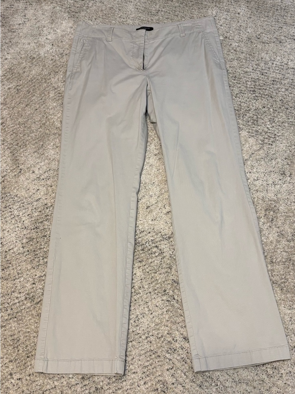 Ann Taylor Classic Straight Chinos in Light Taupe